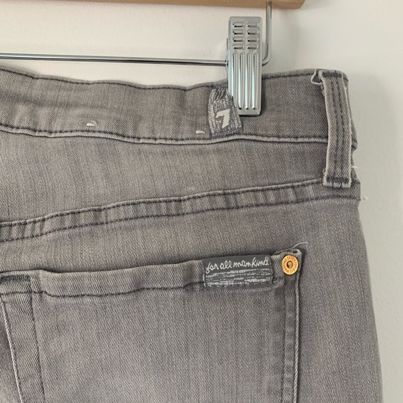 7 For All Mankind Gray Straight Leg Jeans - Picture 3 of 4